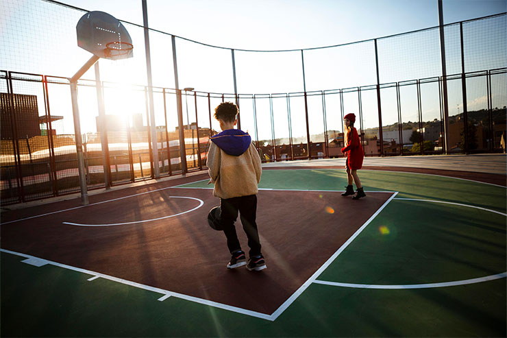 Half Basketball and Sports Area at Orizzonte Baner Sus